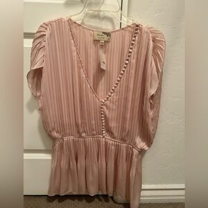 Elizabeth and James pink silk top new with tags